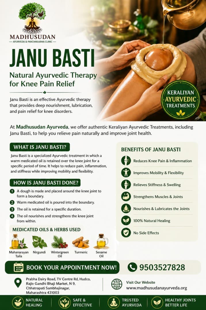 🌿 Janu Basti – Effective Ayurvedic Therapy for Knee Pain Relief