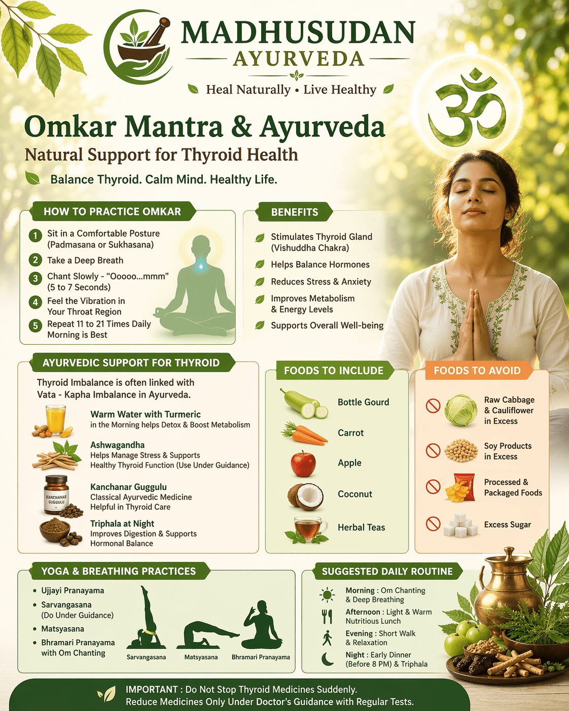 Natural Thyroid Care: Om Chanting and Ayurvedic Lifestyle