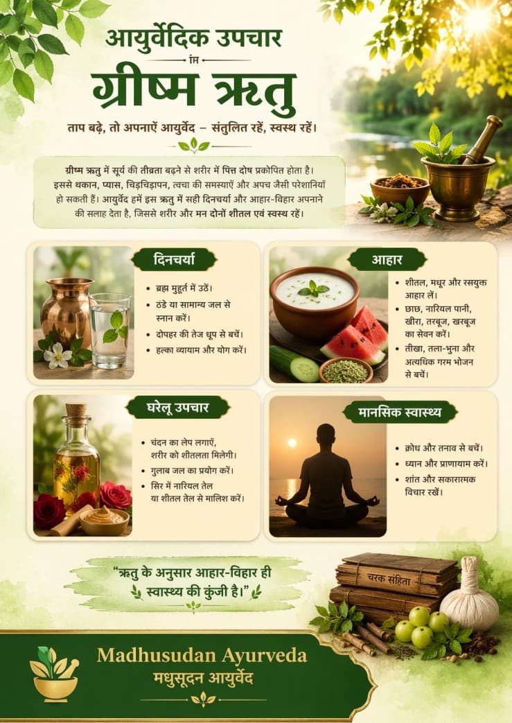 🌞 Ayurvedic Care in Summer Season (Grishma Rutu) – A Natural Way to Stay Healthy
